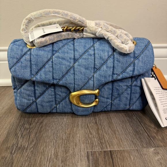 Coach Tabby 26 Blue Jean Quilted Shoulder Handbag - Picture 2 of 16